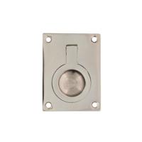 Intersteel Luikring rechthoekig 65x49mm - nikkel glans - thumbnail