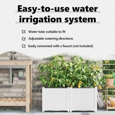 Tuin Bloempot 2 pcs Wit Staal