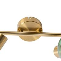 QAZQA Art Deco spot goud met groen glas 2-lichts - Vidro - thumbnail