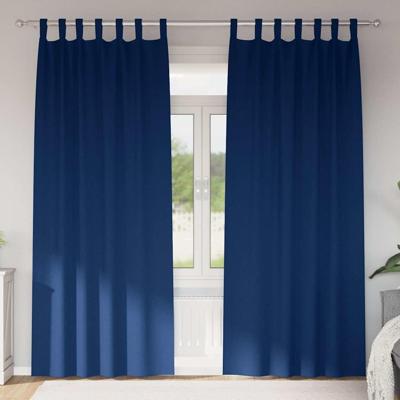 VidaXL Zwart-out gordijnen met ringen 2 pcs donkerblauw 245 x 140 cm