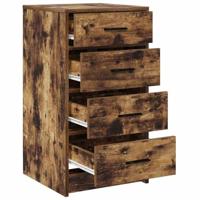 Dressoir met lade Gerookt eiken 40 x 41 x 75 cm Bewerkt hout - thumbnail