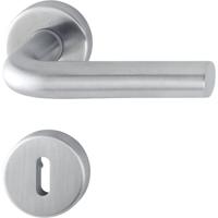 Hoppe deurkruk met sleutelrozet - Bonn - deurdikte 37/42mm - RVS - thumbnail