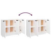 Dressoir 90,5x30x70 cm bewerkt hout wit - thumbnail