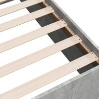 Bedframe bewerkt hout betongrijs 75x190 cm - thumbnail