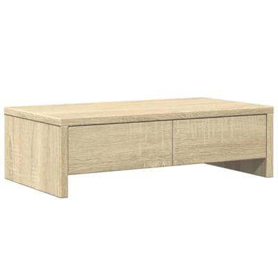 VidaXL Monitorstandaard met lades 50x27x15 cm hout sonoma eikenkleur VidaXL Monitorstandaard met lades 50x27x15 cm hout sonoma eikenkleur