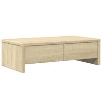 VidaXL Monitorstandaard met lades 50x27x15 cm hout sonoma eikenkleur - thumbnail