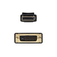NANOCABLE 10.15.4501 Converter DisplayPort naar DVI, DisplayPort/stekker - DVI/stekker, zwart, 1 m - thumbnail