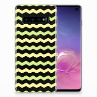 Samsung Galaxy S10 | TPU bumper | Waves Yellow - thumbnail