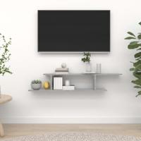 VidaXL Tv-wandschap 125x18x23 cm bewerkt hout betongrijs - thumbnail
