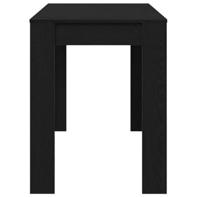 Eettafel 120x60x76 cm spaanplaat zwart eikenkleurig