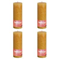 Bolsius rustiek stompkaars 190/68 honey yellow a4 - thumbnail