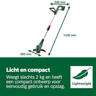 Bosch Home and Garden UniversalGrassCut 18V-26-500 Accu-grastrimmer 18 V 2 Ah Snijbreedte max.: 26 cm Bosch Home and Garden UniversalGrassCut 18V-26-500 Accu-grastrimmer 18 V 2 Ah Snijbreedte max.: 26 cm