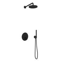 Hotbath Cobber Complete Thermostatische Douche Inbouwset Zwart Mat IBS22 - thumbnail