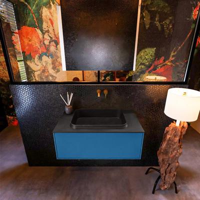 Badkamermeubelset Mondiaz Erin 80 cm met 1 Lade met RIDGE Wastafel Midden Urban Zonder Kraangaten Greeploos Mat Jeans Badkamermeubelset Mondiaz Erin 80 cm met 1 Lade met RIDGE Wastafel Midden Urban Zonder Kraangaten Greeploos Mat Jeans