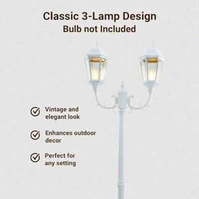 VidaXL Tuinverlichting wit 68 x 20 x 235 cm aluminium en glas