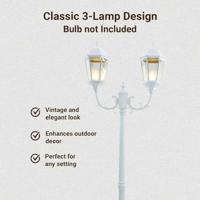 VidaXL Tuinverlichting wit 68 x 20 x 235 cm aluminium en glas - thumbnail