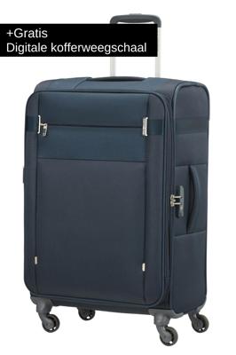 Samsonite trolley Citybeat Spinner 66 cm. Expandable donkerblauw