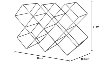 ECHTWERK Keukenaccessoires (Wijnrek voor 8 flessen, Zwart)