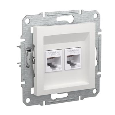 Schneider Electric EPH4870121D RJ45-gegevensaansluitdoos Asfora Wit (RAL 9003) 1 stuk(s) - thumbnail