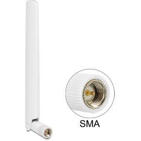 Delock 88790 LTE Antenne SMA-stekker 1 - 2,5 dBi omnidirectioneel met flexibele verbinding wit