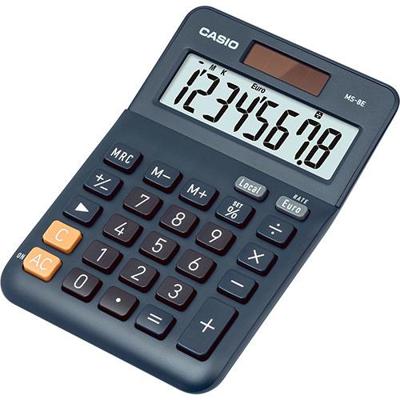 Casio MS-8E Bureaurekenmachine Donkerblauw Aantal displayposities: 8 werkt op zonne-energie (l x b x h) 101 x 149 x 28 mm