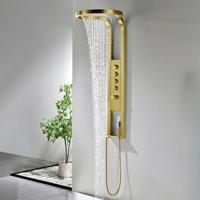 Thermostatische Douchepaneel Best-Design Future 144 cm Goud - thumbnail