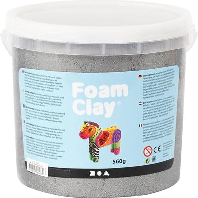 Foam Clay ®, metallic, zilver, 560 gr/ 1 emmer