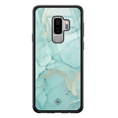 Samsung Galaxy S9 Plus glazen hardcase - Touch of mint