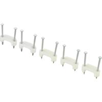 TRU COMPONENTS TC-DNF13203 Spijkerclip 1593093 Bundel-Ø (bereik) 12.50 mm (max) Tweegats Wit 100 stuk(s) - thumbnail