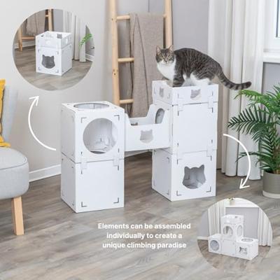 TRIXIE KATTENMEUBEL CASA CARA KARTON WIT 93X30,5X72 CM