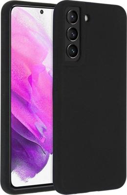 Accezz Liquid Silicone Backcover Samsung Galaxy S22 Plus Telefoonhoesje Zwart