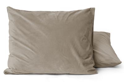 Sleeptime Velvet 2 in 1 kussenslopen Taupe 60 x 70 cm