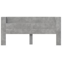 Hoofdbordkast met LED-verlichting 220x16,5x103,5 cm betongrijs - thumbnail