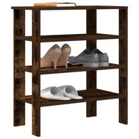 VidaXL Schoenenrek 61x32x70 cm bewerkt hout gerookt eikenkleurig - thumbnail