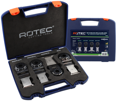 Rotec Starlock Multitoolzaagbladen | 517-Allround Set | 4-Delig - 517.9000 Rotec Starlock Multitoolzaagbladen | 517-Allround Set | 4-Delig - 517.9000