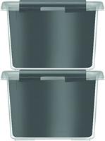 Sunware Q-line mixed box 3,5 liter met metaal baskets 4 x 0,25 liter + 3 x 0,55 liter transp/metaal - thumbnail