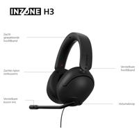 Sony inzone h3 bekabelde gaming headset over-ear (zwart, playstation 5, pc) - thumbnail