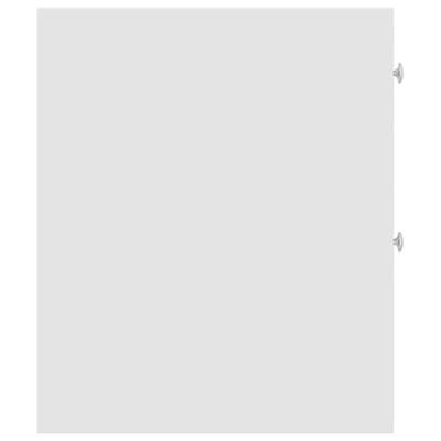 Badkamerkast smal met wielen bewerkt hout wit Badkamerkast smal met wielen bewerkt hout wit