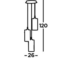 Searchlight Vide hanglampDuo 2 - 2300-3SM - thumbnail