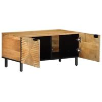 Salontafel 80x50x40 cm massief mangohout bruin - thumbnail