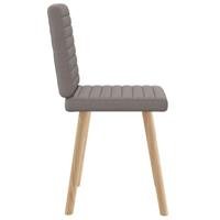 Eetkamerstoelen draaibaar 2 st stof taupe - thumbnail