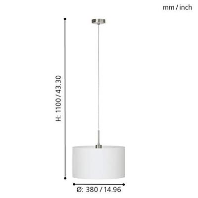 Eglo HanglampPasteri 38cm wit - 31571