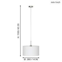 Eglo HanglampPasteri 38cm wit - 31571 - thumbnail