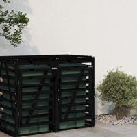 Containerberging verlengstuk massief grenenhout zwart - thumbnail