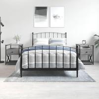 Nachtkastjes 2 st 40x42x55 cm bewerkt hout grijs sonoma eiken - thumbnail