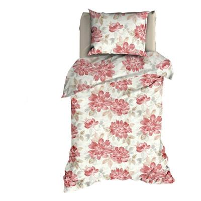 Romanette Ziva Flanel Dekbedovertrek - 1-persoons (140x200/220 Cm + 1 Sloop) - Flanel - Rose