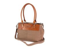 Dames handtas schoudertas LUSSO Hazelnut - thumbnail