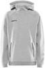 Craft 1910899 Core Soul Hood Sweatshirt Jr - Grey Melange - 134/140 - thumbnail