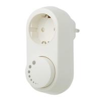 LED Stekkerdimmer - 0-100 Watt - Geschikt voor LED verlichting - EU stekker - Incl. druk/draaiknop - ECO-DIM.06 - Wit - thumbnail
