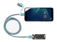 Arduino TPX00094 USB-C-kabel Arduino [1x USB-C - 2x USB-C, USB-A] 1 m Wit, Turquoise - thumbnail